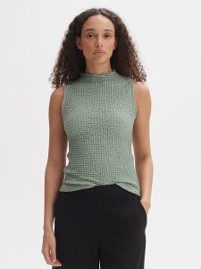 OPUS Top w kolorze zielonym rozmiar: 40. Zielone topy Opus, bez wzorów, bez kołnierzyka, bez ramiączek. Za 86,99 zł.