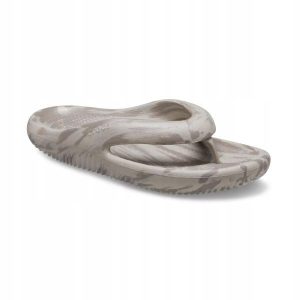 Japonki Dla Dorosłych Crocs Mellow Marbled Flip. Brązowe klapki Crocs, bez wzorów, z materiału, bez obcasa. Za 181,99 zł.