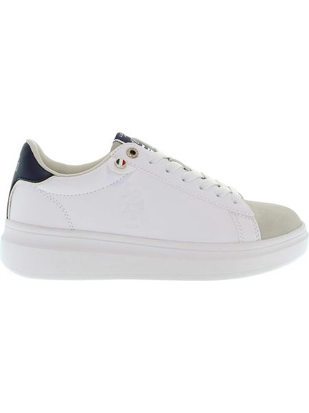 U.S. Polo Assn. Sneakersy w kolorze biało-beżowo-granatowym rozmiar: 39. Białe trampki U.S. Polo Assn., bez wzorów, bez zapięcia. Za 228,38 zł.