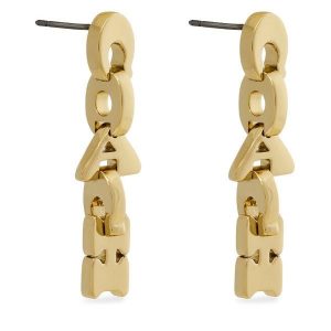 Kolczyki Coach. Żółte kolczyki Coach, złote. Za 249,99 zł.