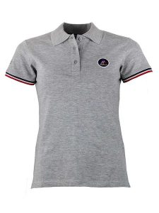 Peak Mountain Koszulka polo w kolorze szarym rozmiar: S. Szare bluzki Peak Mountain, s, bez wzorów, bez kołnierzyka, bez ramiączek. Za 92,21 zł.