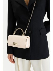 Nine West Torebka CEO-Mercer Mood-KY317 Beżowy. Brązowe torebki klasyczne Nine West, bez wzorów, z materiału, bez dodatków. Za 179,99 zł.