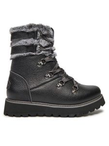 Roxy Botki ARJB700752 Czarny. Czarne botki Roxy, bez wzorów, ze skóry, bez obcasa, na płaskiej podeszwie, bez zapięcia. Za 499,99 zł.