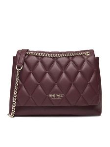 Nine West Torebka CEO-CHARLOTTE-S22560-5 Bordowy. Czerwone torebki klasyczne Nine West, bez wzorów, z materiału, bez dodatków. Za 199,99 zł.