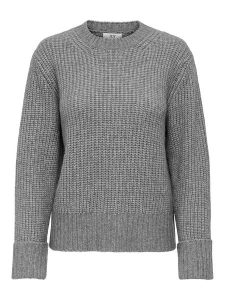 JDY Sweter "Silja" w kolorze szarym rozmiar: XXL. Szare swetry oversize JDY, xxl, bez wzorów, ze splotem, bez ramiączek. Za 83,42 zł.
