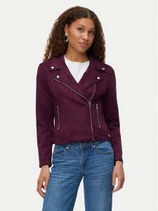 Vero Moda Kurtka z imitacji skóry Jose 10300938 Fioletowy Regular Fit. Fioletowe kurtki Vero Moda, l, bez wzorów, ze skóry, bez kaptura. Za 239,99 zł.