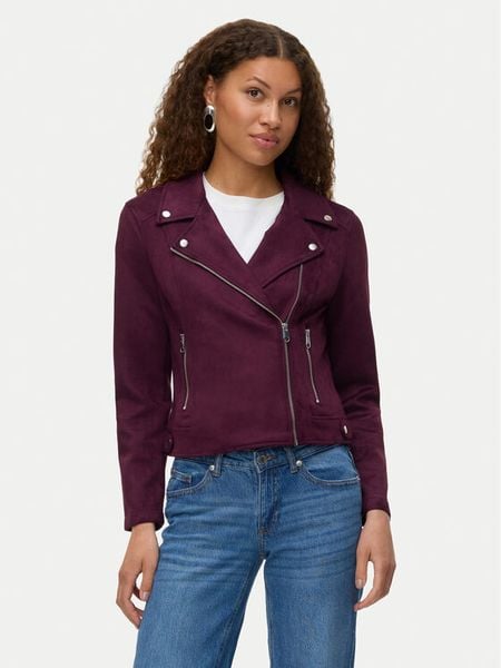Vero Moda Kurtka z imitacji skóry Jose 10300938 Fioletowy Regular Fit. Fioletowe kurtki Vero Moda, xs, bez wzorów, ze skóry, bez kaptura. Za 119,99 zł.