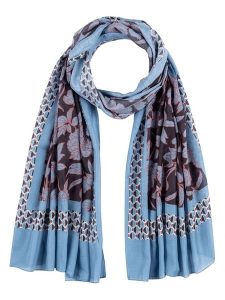 More & More Szal w kolorze niebiesko-brązowym rozmiar: onesize. Brązowe szaliki More & More, bez wzorów. Za 95,92 zł.