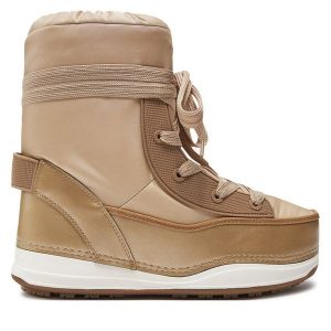 Śniegowce Bogner. Brązowe buty zimowe Bogner, bez obcasa, bez zapięcia. Za 899,99 zł.