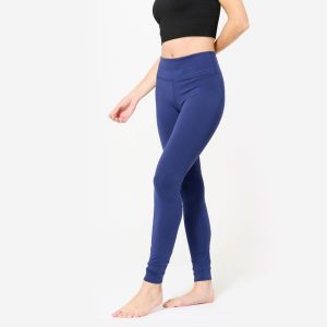 Legginsy do jogi damskie Kimjaly. Niebieskie legginsy KIMJALY, bez wzorów, z elastanu. W wyprzedaży za 79,99 zł.