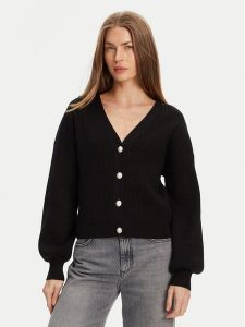 Guess Kardigan W5YR07 Z2ZK2 Czarny Relaxed Fit. Czarne kardigany Guess, z wiskozy. Za 339,99 zł.