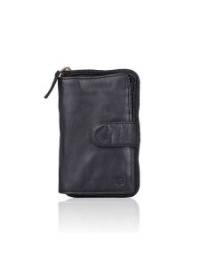 Bellicci Skórzany portfel "Collins" w kolorze czarnym - 9 x 17 x 3 cm rozmiar: onesize. Czarne portfele Bellicci, bez wzorów, z materiału. Za 174,84 zł.