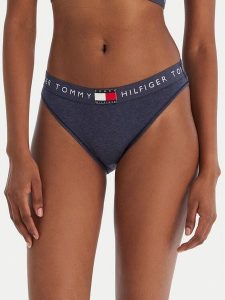Tommy Hilfiger Figi klasyczne UW0UW06038 Granatowy. Niebieskie figi TOMMY HILFIGER, bez wzorów, z bawełny. Za 99,99 zł.