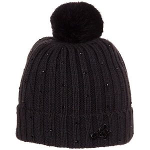 Czapka narciarska damska Viking Luiza z pomponem. Czarne czapki Viking, bez wzorów, sportowe. Za 72,99 zł.