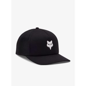 Czapka z daszkiem damska Fox Boundary Trucker. Czarne czapki FOX, bez wzorów, sportowe. Za 131,99 zł.