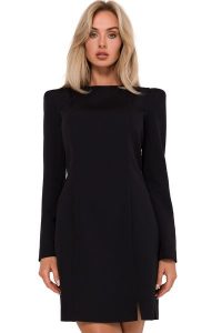 Elegancka klasyczna sukienka ołówkowa czarna. Czarne sukienki MOE, do pracy, xl, bez wzorów, biznesowe, bez kołnierzyka, bez ramiączek, ołówkowe. Za 99,00 zł.