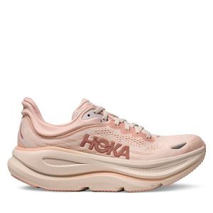 Buty do biegania Hoka. Czerwone buty sportowe Hoka, bez wzorów, bez zapięcia, do biegania. Za 499,99 zł.