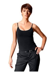 Heine Top w kolorze czarnym rozmiar: 50. Czarne topy Heine, bez wzorów, bez kołnierzyka, bez ramiączek. Za 43,99 zł.