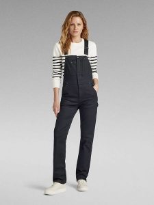 G-Star Ogrodniczki w kolorze czarnym rozmiar: S. Czarne kombinezony G-Star, s, bez wzorów, retro, bez kołnierzyka, bez ramiączek. Za 402,45 zł.