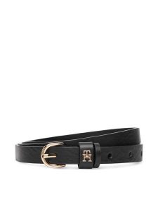 Tommy Hilfiger Pasek Damski Essential Effortless 1.5 AW0AW17759 Czarny. Czarne paski TOMMY HILFIGER, bez wzorów, ze skóry. Za 139,99 zł.