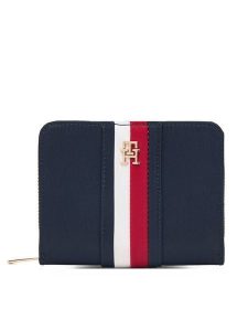 Tommy Hilfiger Portfel Th Icon Med Za W/Flap Nylon Corp AW0AW19164 Granatowy. Niebieskie portfele TOMMY HILFIGER, bez wzorów, z materiału. Za 229,99 zł.