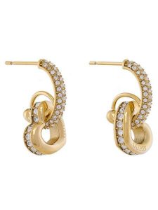 Guess Kolczyki JUBE05 465JW Złoty. Żółte kolczyki Guess, metalowe. Za 219,99 zł.