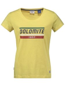 DOLOMITE Koszulka "Gard" w kolorze żółtym rozmiar: XXL. Żółte bluzki Dolomite, xxl, bez wzorów, z bawełny, bez kołnierzyka, bez ramiączek. Za 61,46 zł.