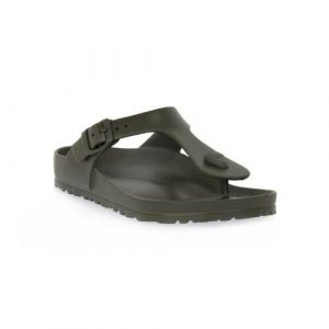 Japonki damskie Birkenstock Gizeh Eva. Zielone klapki Birkenstock, bez wzorów, z materiału, bez obcasa. Za 299,00 zł.