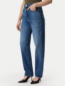 Guess Jeansy W6YA3J D1541 Niebieski Tapered Leg. Niebieskie jeansy Guess, z aplikacjami, z jeansu. Za 434,99 zł.