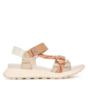 Sandały Hispanitas. Żółte sandały Hispanitas, bez wzorów, bez obcasa, na płaskiej podeszwie, bez zapięcia. Za 569,99 zł.