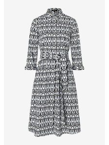 More & More Sukienka w kolorze granatowo-biało-błękitnym rozmiar: 42. Białe sukienki More & More, bez wzorów, z bawełny, bez kołnierzyka, bez ramiączek, midi. Za 143,90 zł.