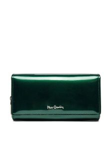 Pierre Cardin Portfel 07 SHINY 106 Zielony. Zielone portfele Pierre Cardin, bez wzorów, ze skóry. Za 139,99 zł.