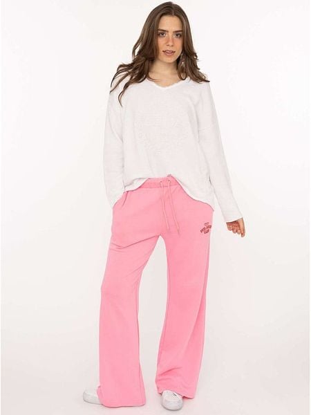 Zwillingsherz Spodnie dresowe "Feel Good Club" w kolorze jasnoróżowym rozmiar: L/XL. Różowe spodnie dresowe Zwillingsherz, l, bez wzorów, z bawełny. Za 126,99 zł.