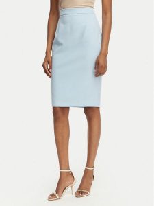 Maryley Spódnica mini 26EB710/43MA Niebieski jasny Regular Fit. Niebieskie spódnice Maryley, xs, bez wzorów, z syntetyku, mini. Za 229,99 zł.