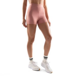 Damskie krótkie legginsy treningowe Fitness Siroko Hutt. Brązowe legginsy SIROKO, bez wzorów, z materiału. W wyprzedaży za 72,95 zł.