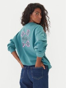 Quiksilver Bluza EQWFT03188 Zielony Oversize. Zielone bluzy Quiksilver, m, bez wzorów, z bawełny, bez kaptura. Za 299,99 zł.