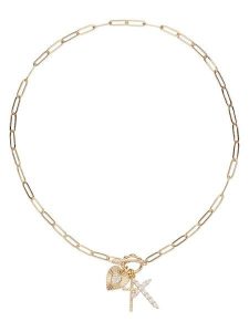 U.S. Polo Assn. Pozłacany naszyjnik z kamieniami ozdobnymi - dł. 42 cm rozmiar: onesize. Białe naszyjniki U.S. Polo Assn., metalowe. Za 69,99 zł.