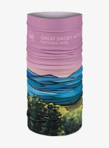 Chusta wielofunkcyjna Buff Coolnet UV National Parks - great smoky. Czerwone apaszki i chusty Buff, bez wzorów, z elastanu. Za 89,99 zł.