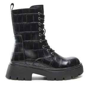 Trapery Jenny Fairy. Czarne buty zimowe Jenny Fairy, bez obcasa, bez zapięcia. Za 179,99 zł.