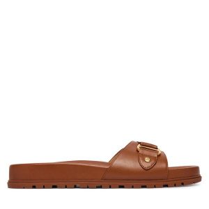 Klapki LAUREN RALPH LAUREN. Brązowe klapki Lauren Ralph Lauren, bez wzorów, bez obcasa. Za 417,99 zł.