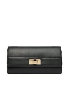 Tommy Hilfiger Portfel Th Modern Large Flap Wallet AW0AW18704 Czarny. Czarne portfele TOMMY HILFIGER, bez wzorów, ze skóry. Za 329,99 zł.