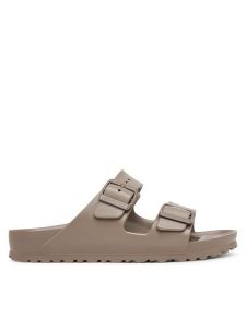Birkenstock Klapki Arizona Eva 1030466 Beżowy. Brązowe klapki Birkenstock, bez wzorów, z syntetyku, bez obcasa. Za 199,99 zł.