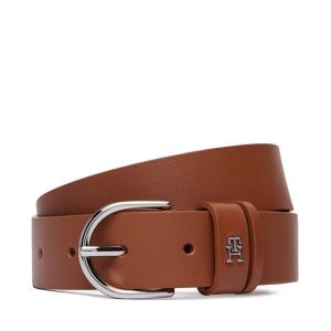 Pasek Tommy Hilfiger. Brązowe paski TOMMY HILFIGER, bez wzorów. Za 229,99 zł.