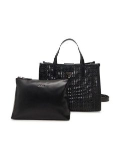 Guess Torebka Brigitta HWWZ72 06230 Czarny. Czarne torebki klasyczne Guess, z aplikacjami, ze skóry, bez dodatków. Za 579,99 zł.