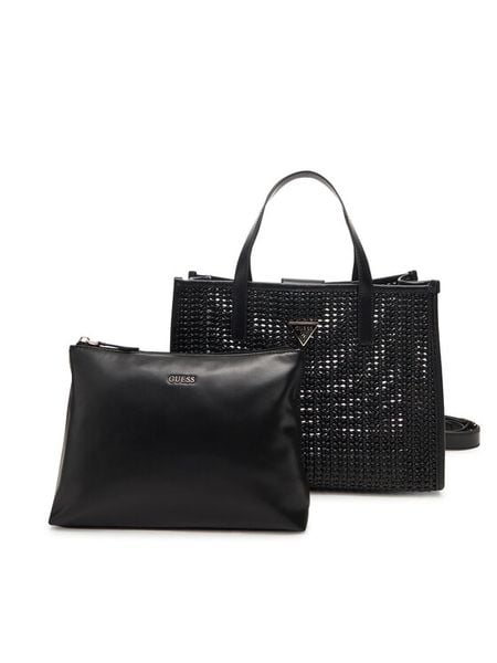 Guess Torebka Brigitta HWWZ72 06230 Czarny. Czarne torebki klasyczne Guess, z aplikacjami, ze skóry, bez dodatków. Za 399,99 zł.