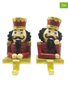 Clayre & Eef Uchwyty (2 szt.) ze wzorem na skarpety świąteczne - 7 x 12 x 6 cm rozmiar: onesize. Czarne skarpetki Clayre & Eef, bez wzorów, z materiału. Za 166,49 zł.