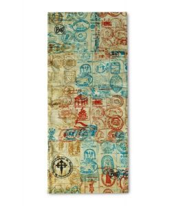 Chusta na szyję dla dorosłych Buff Coolnet UV+®. Żółte apaszki i chusty Buff, bez wzorów, z elastanu, retro. Za 89,99 zł.