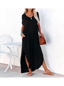 LA Angels Sukienka w kolorze czarnym rozmiar: XL. Czarne sukienki LA Angels, na imprezę, xl, bez wzorów, bez kołnierzyka, bez ramiączek, maxi. Za 161,73 zł.