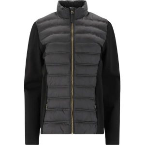 Damska kurtka puchowa Whistler Persle. Czarne kurtki WHISTLER, na zimę, bez wzorów, z puchu, bez kaptura. W wyprzedaży za 239,99 zł.