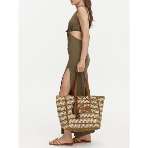 Torebka Liu Jo. Brązowe shopper bag Liu Jo, bez wzorów, bez dodatków. Za 519,99 zł.